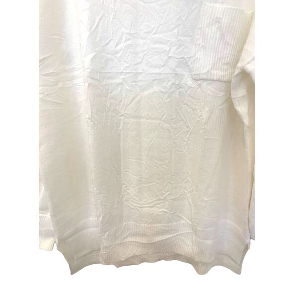 NEW White Oversized Sweater Large Pullover Boxy Minimalist Lagenlook Aralayeva - Picture 4 of 13